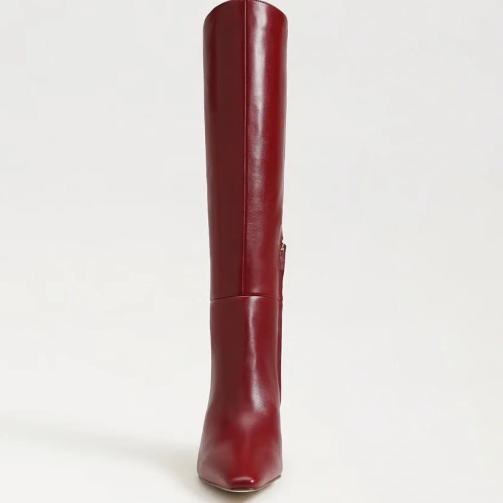 Sam Edelman Sylvia Knee High Boot red leather
